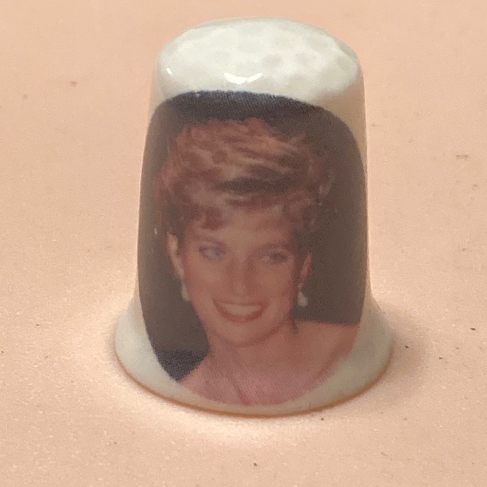 Ceramic Thimble with Princess Diana Portrait